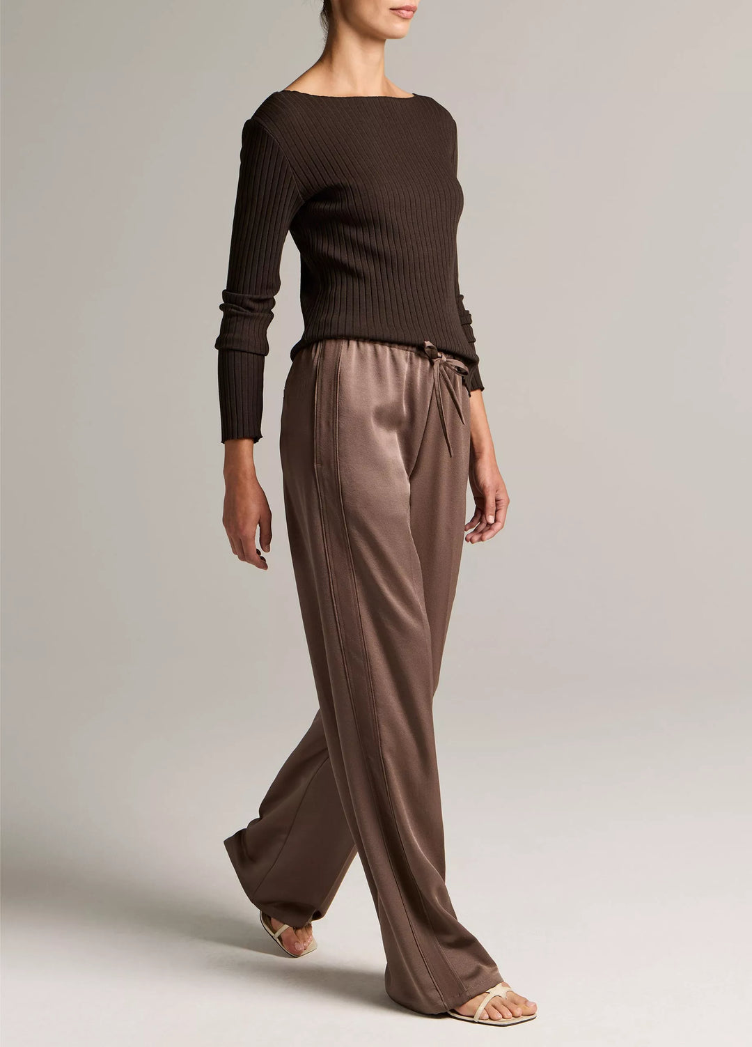 MID WAIST SHINE CREPE PULL ON