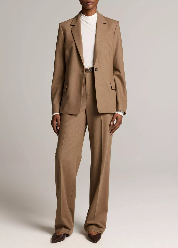 ELSA HIGH RISE STRAIGHT LEG FINE WOOL TROUSER