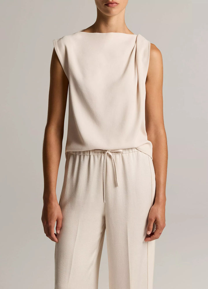 DRAPED SHOULDER SLVLS TOP