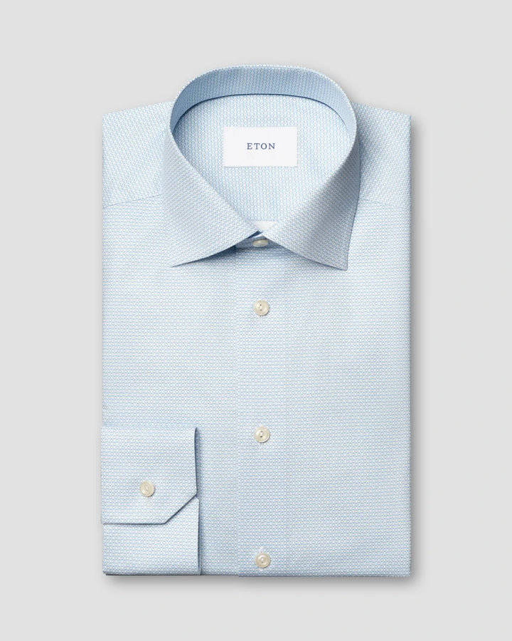 Slim Fit Geometric Signature Twill Shirt