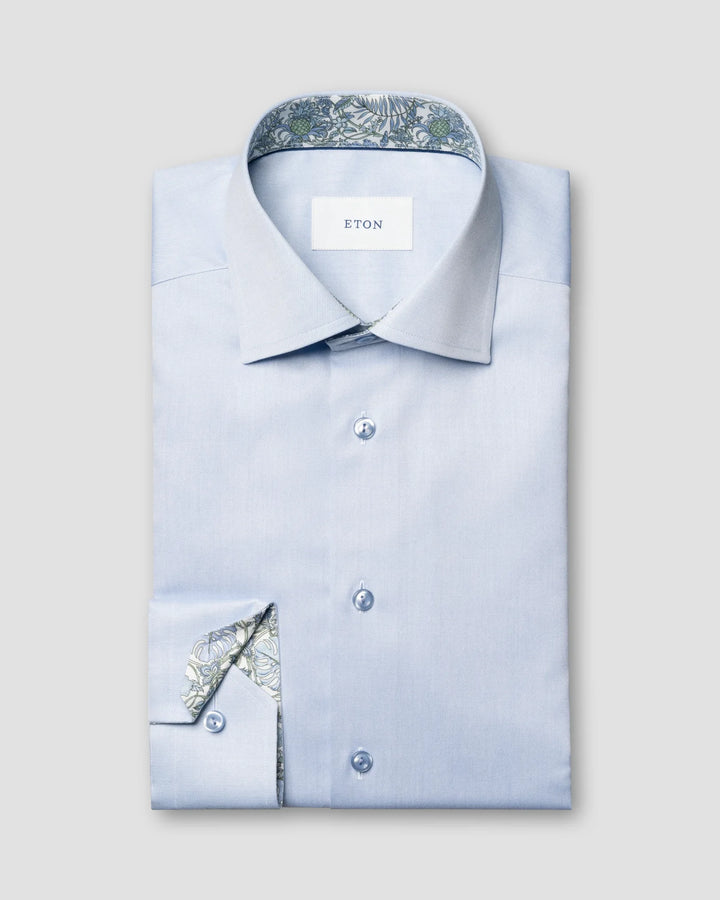 Slim Fit Floral Effect Signature Twill Shirt