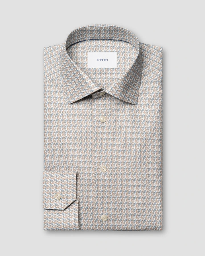 Slim Fit Micro Motif Print Shirt