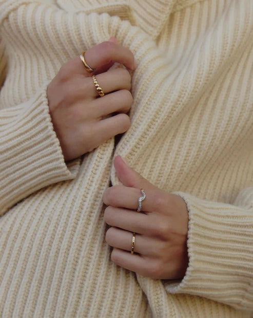 MOLTEN SNOW STACKING RING