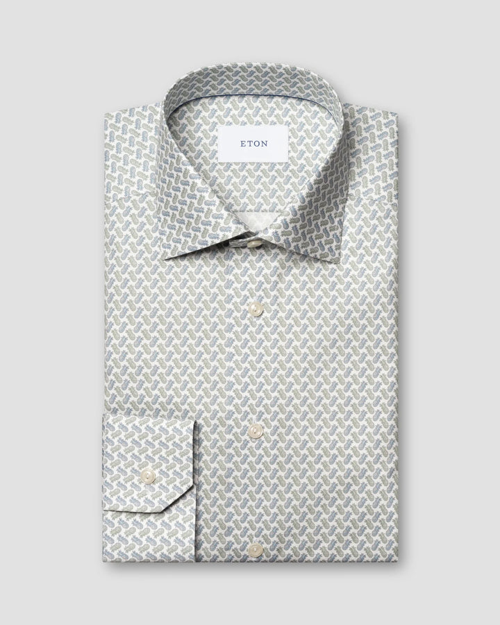 Slim Fit Motif Signature Twill Shirt