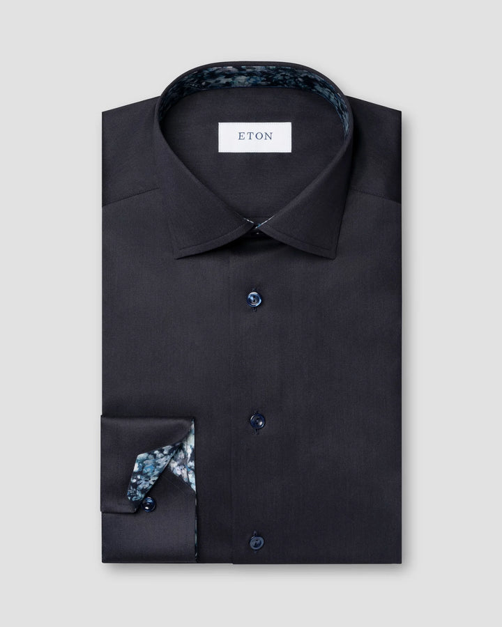 Slim Fit Floral Effect Signature Twill Shirt