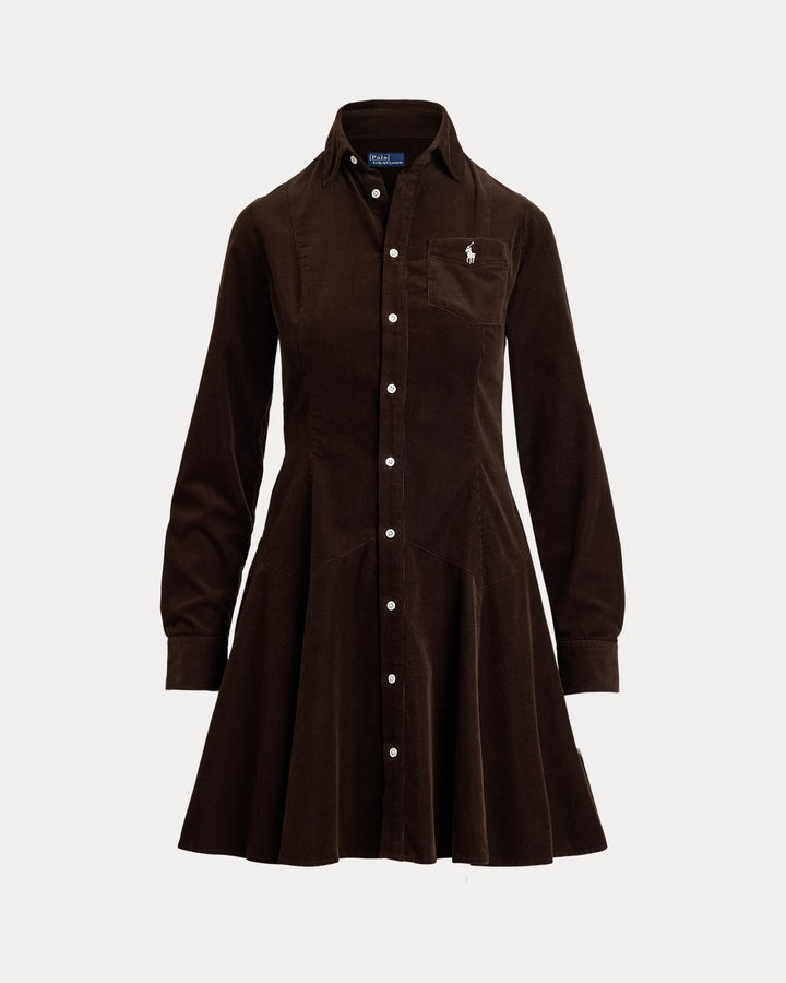 WOVEN-SHIRT DRESS-DRESSES