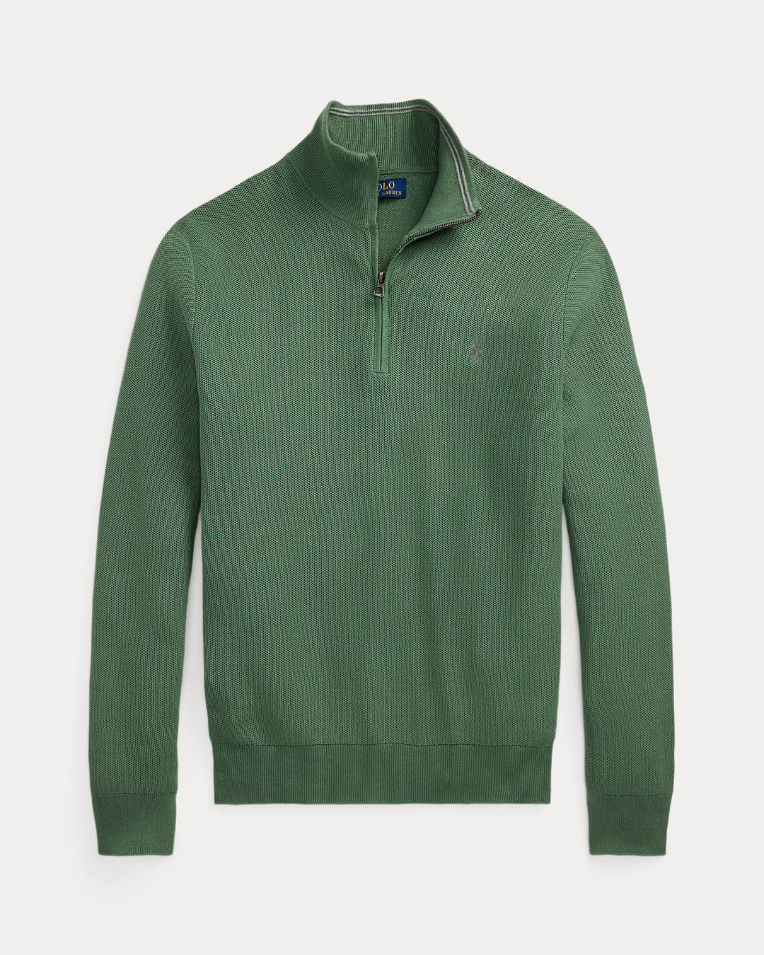 POLO RALPH LAUREN Mesh-Knit Cotton Quarter-Zip Jumper