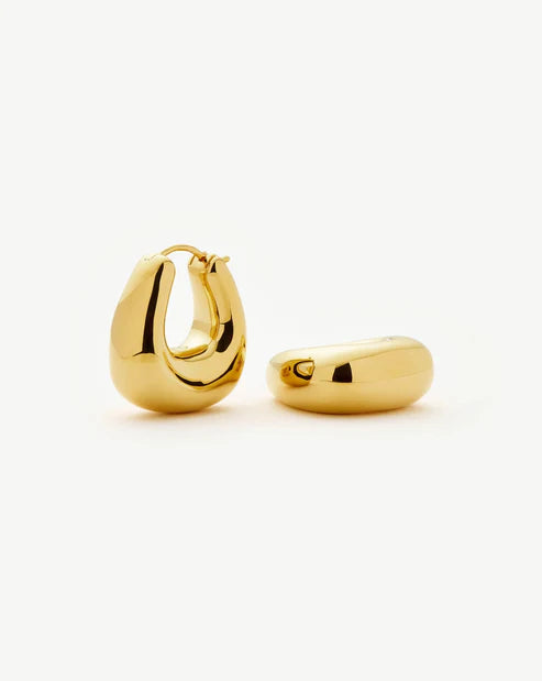 Sculptural Chubby Small Hoop Earrings