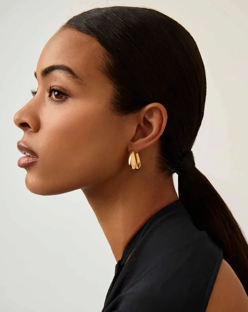 Sculptural Chubby Small Hoop Earrings