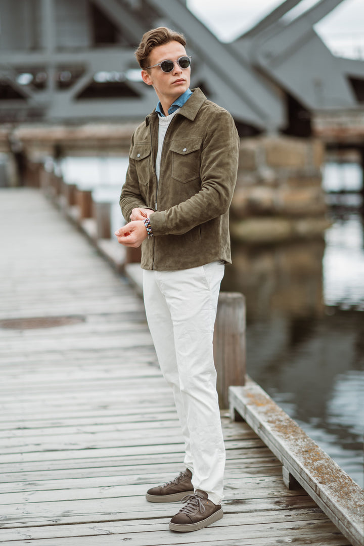 SUEDE ZIP JACKET