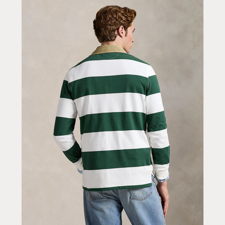 Classic Fit Khaki-Collar Rugby Shirt