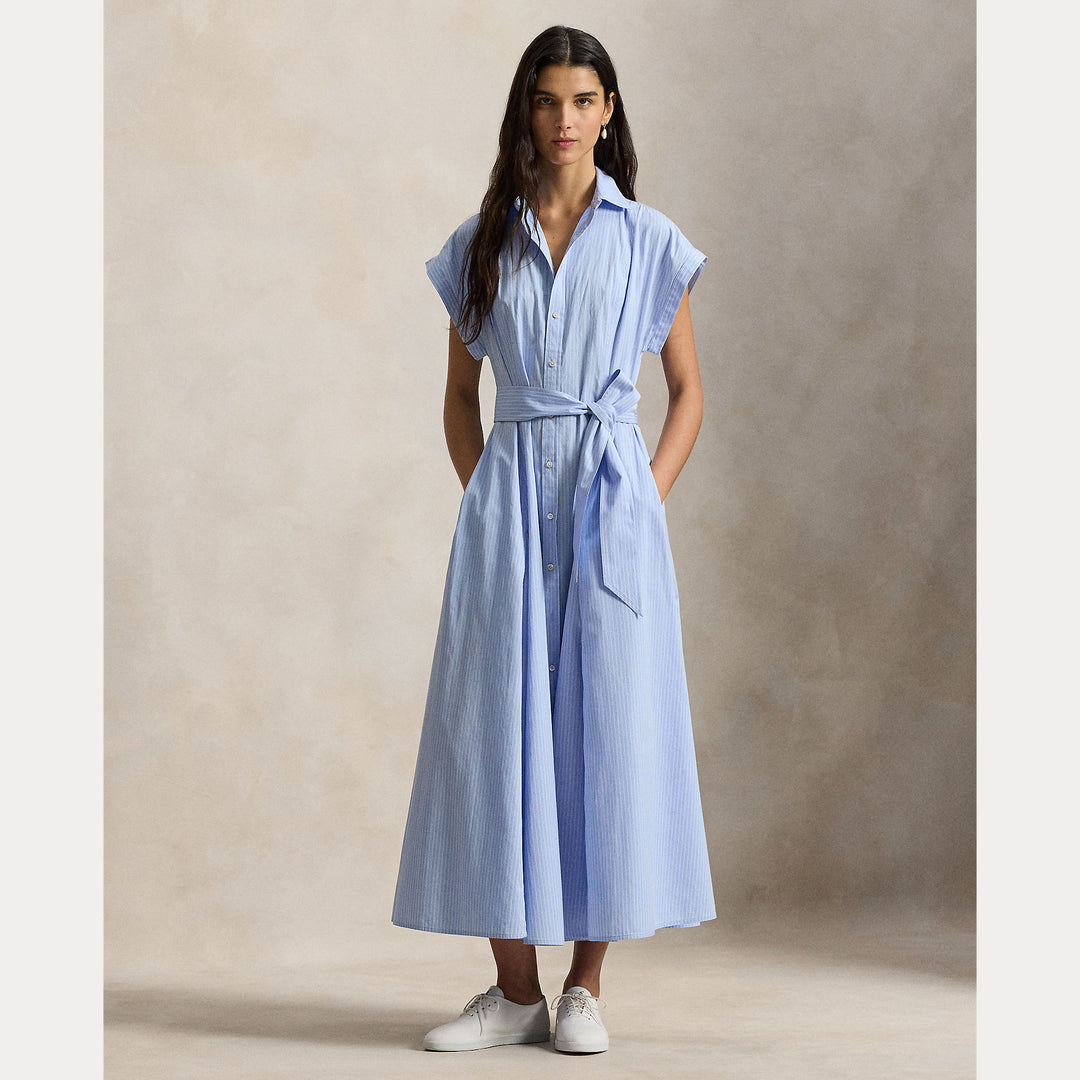WOVEN-SHIRT DRESS-DRESSES