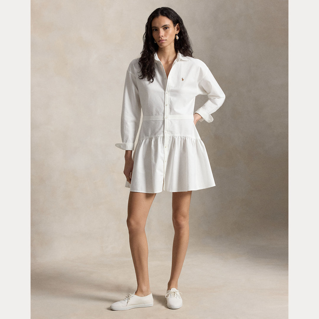 WOVEN-SHIRT DRESS-DRESSES