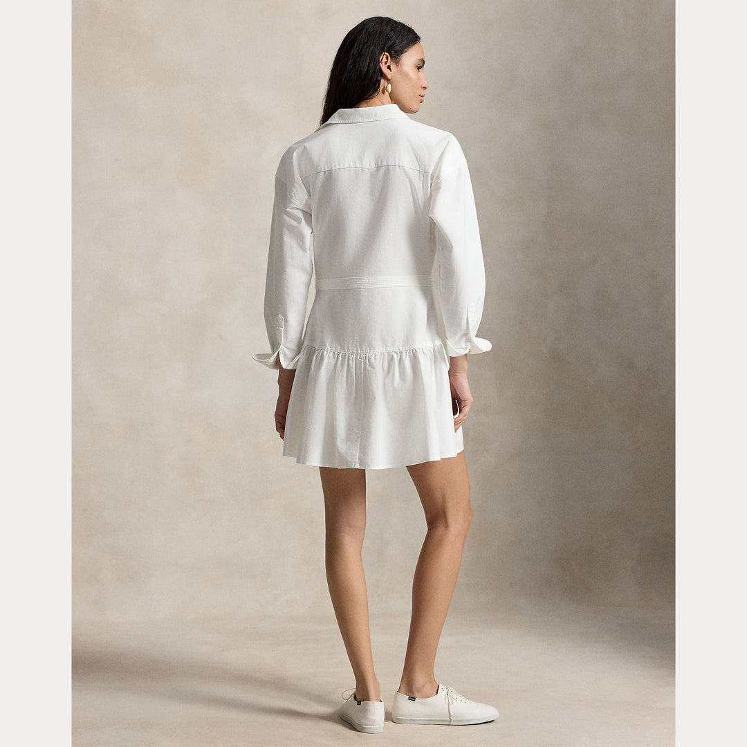WOVEN-SHIRT DRESS-DRESSES