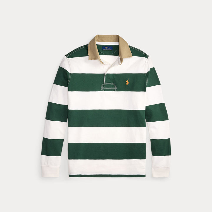 Classic Fit Khaki-Collar Rugby Shirt