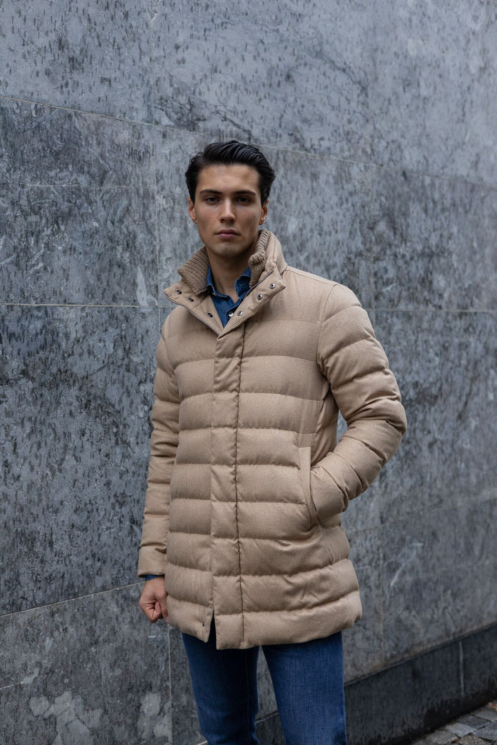 CAPPOTTO CASHMERE SETA CON COLLO IN MAGLIA