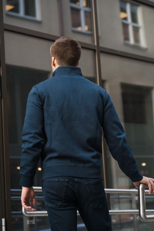 Double-Knit Quarter-Zip Pullover