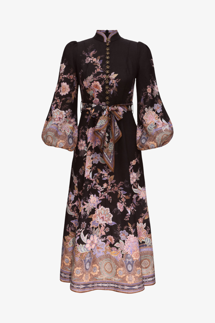 Luna Button Midi Dress